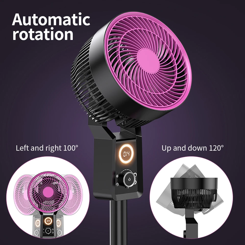 IMYCOO New Design Height Adjustable Floor Standing Fan Portable Desk Air Circulator Standing Oscillating Fan With Remote Control