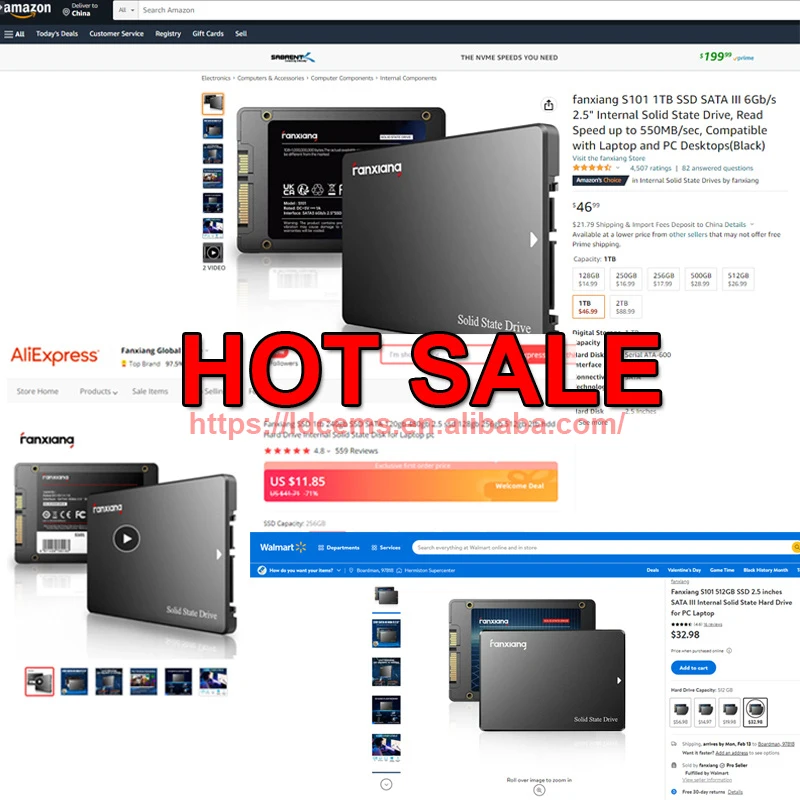 Оптовая продажа 2 5 дюймов 120 ГБ 128 240 256 480 512 1 ТБ SATA 3 Внутренний твердотельный накопитель (SSD жесткий диск
