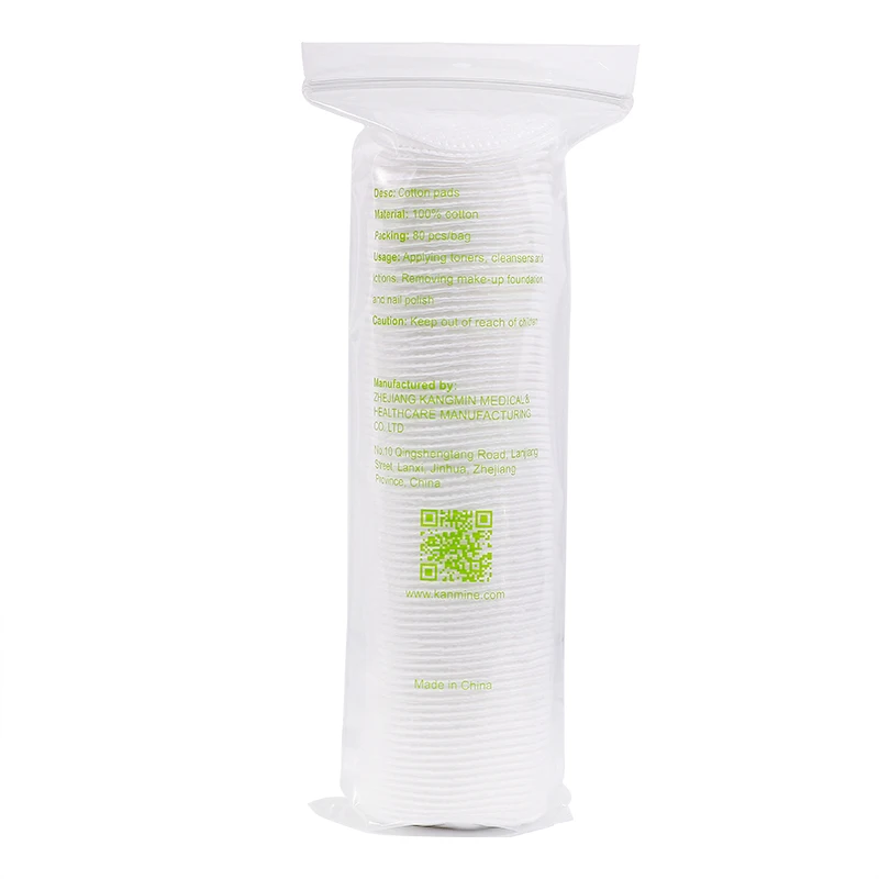Absorbent Cotton Pad Round Makeup Remover Cleaning Pads Disposable 100% Pure Cotton Cosmetic Cotton Pads