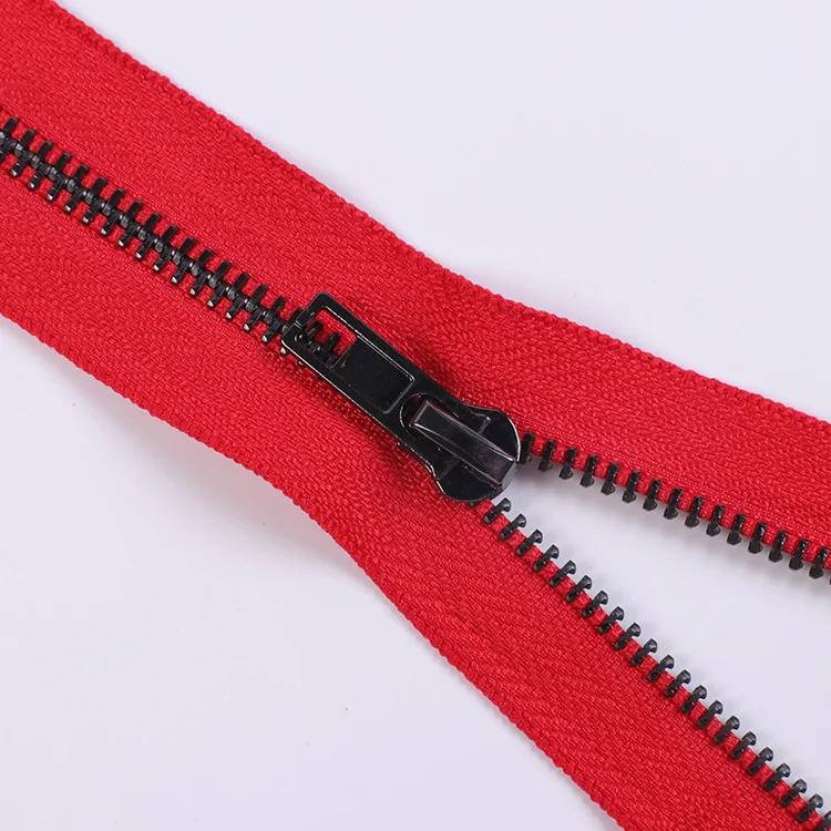 high quality 3# 5# 8# metal zipper double opening 4cm cloth tape titanium alloy Y tooth metal zipper code opening