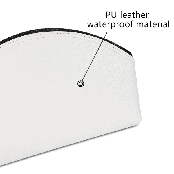 Custom logo Zipper sublimation printed eco friendly small waterproof pu leather women cosmetic bag organizer travel make up