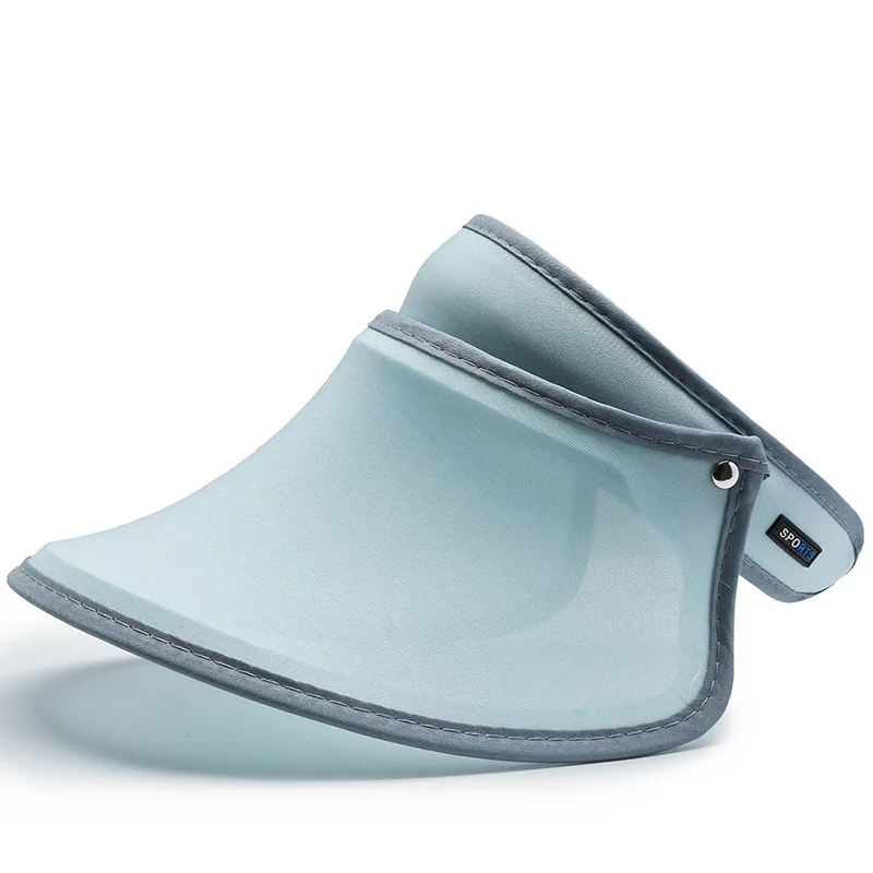 Visor Cap Hat Beach Sun Visor Hat Promotion Advertising Tuorist Team Cap Custom Logo UV Protection Air Top Plastic PVC Plain Age