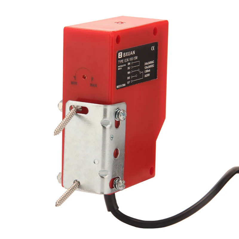 Vehicle 12V 24V Automatic Sensor Reflective Photoelectric Diffuse Reflection Distance Photoelectric Sensor