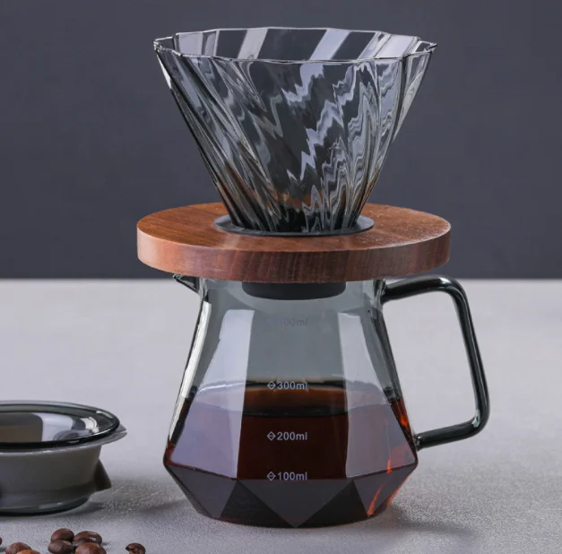 New design pour over  coffee pot glass with great price