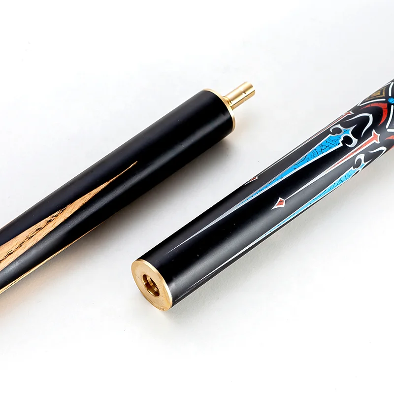 High Cost-effective Ash Wood 3/4 Jointed Billiard Cue Stick with extension handle screw hole 10mm-Tip Pool Snooker Cue