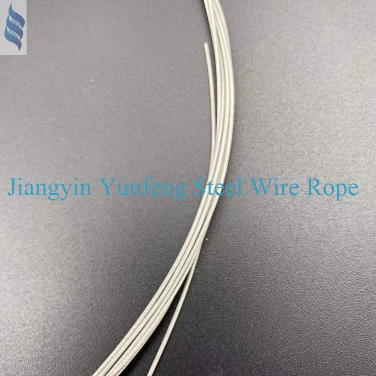 Clear Color With Nylon Coated SUS 304 Steel Wire Rope 7*7-0.6-0.8mm for the Manufacture of Fishing Leaders