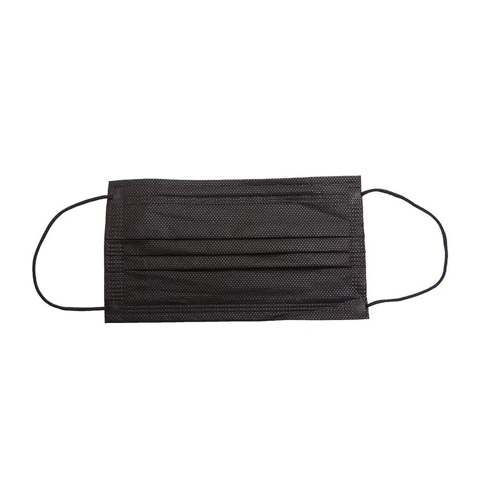 Haixin Health disposable 3 ply black medical masks nonwoven dust mask with ISO certification