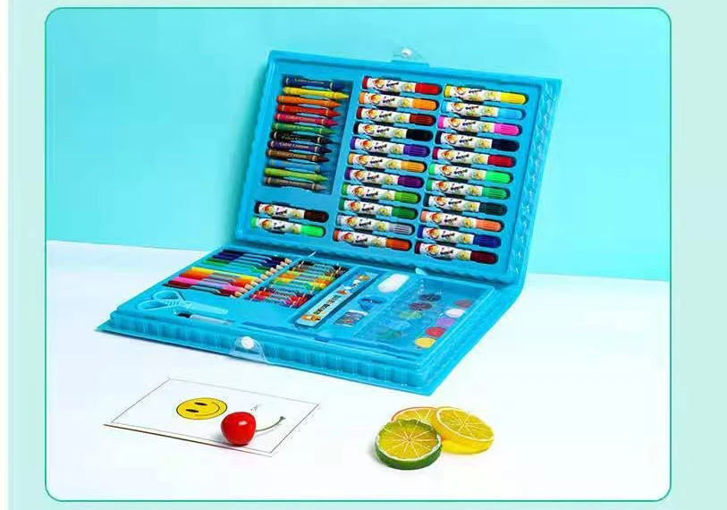 Best gift deluxe color set drawing kids back to school supplies Stationery art Set 86pcs Kids Gift Box