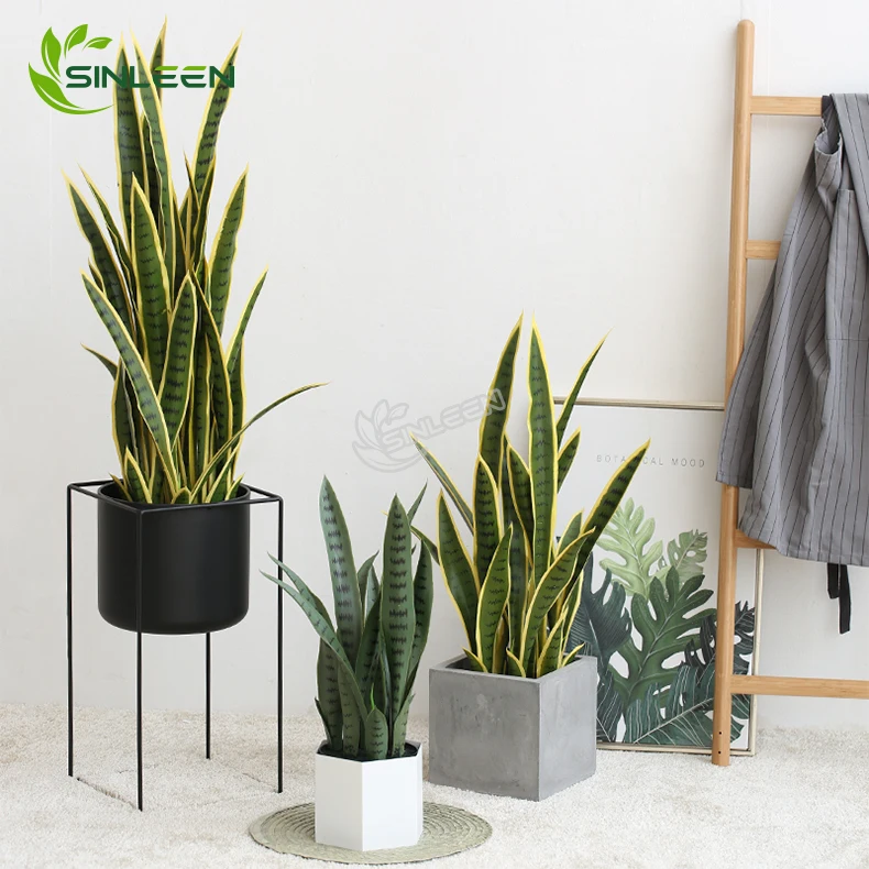 Hot Sale Artificial Plastic Succulent Snake Plant Sansevieria Trifasciata Tree