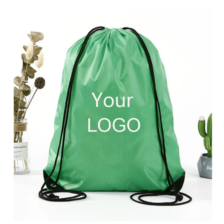 2021 Factory Custom Logo Sports Backpack 210D Polyester Drawstring bag Printing Drawstring bag for promotional