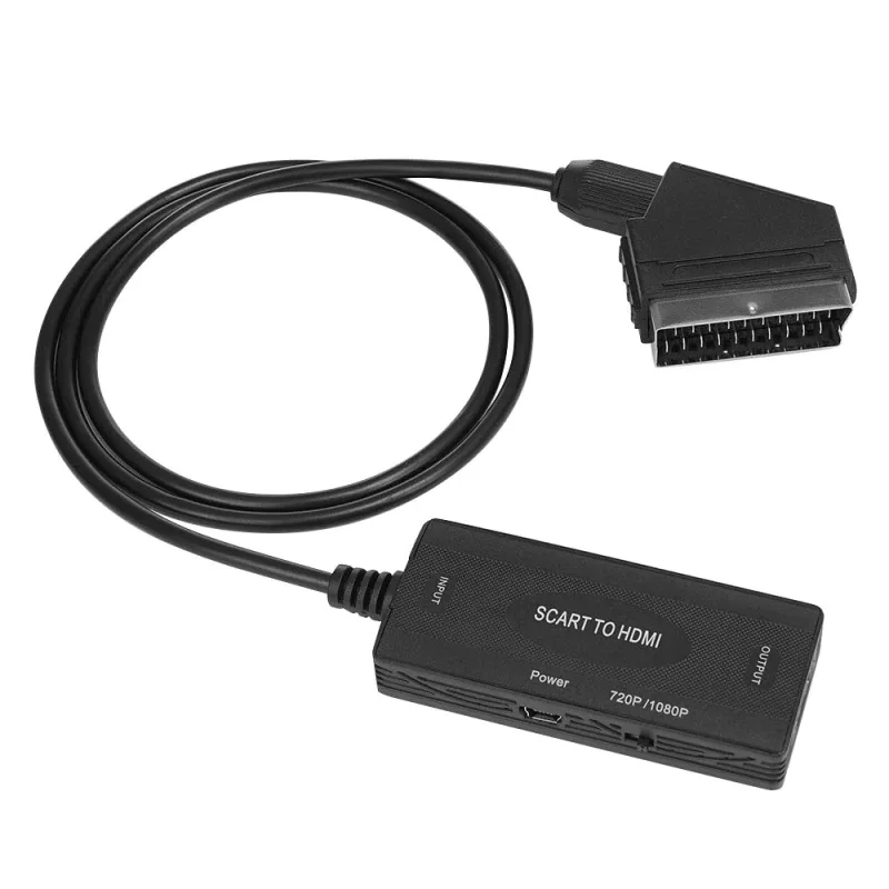 Doonjiey new design 1080p 60hz scart to hdmi video audio converter adapter for TV DVD set up box scart to hdmi
