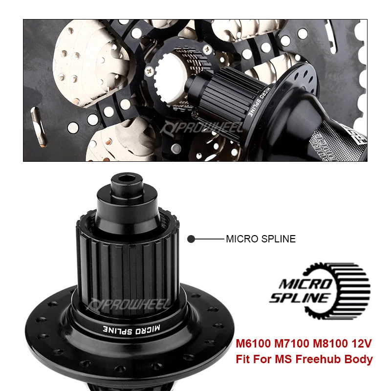 Sunshine MS Mountain Bike Parts Cassette Micro Spline Bicycle Flywheel 12-speed 10-50/52T Suitable for Shimano M7100 M8100 MS