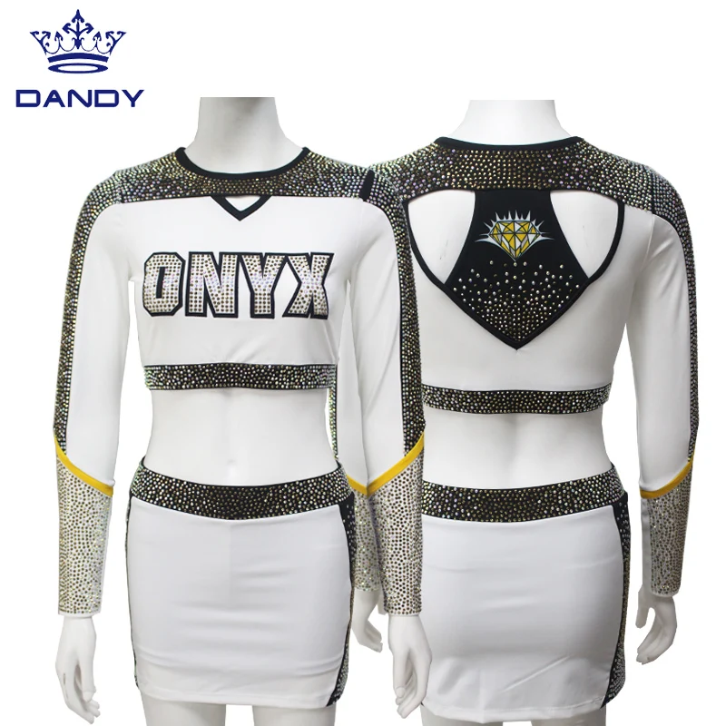 Custom Sublimation Youth Cheer Uniforms All Star Cheerleading Uniforms Cheer Crop Top And Skirt