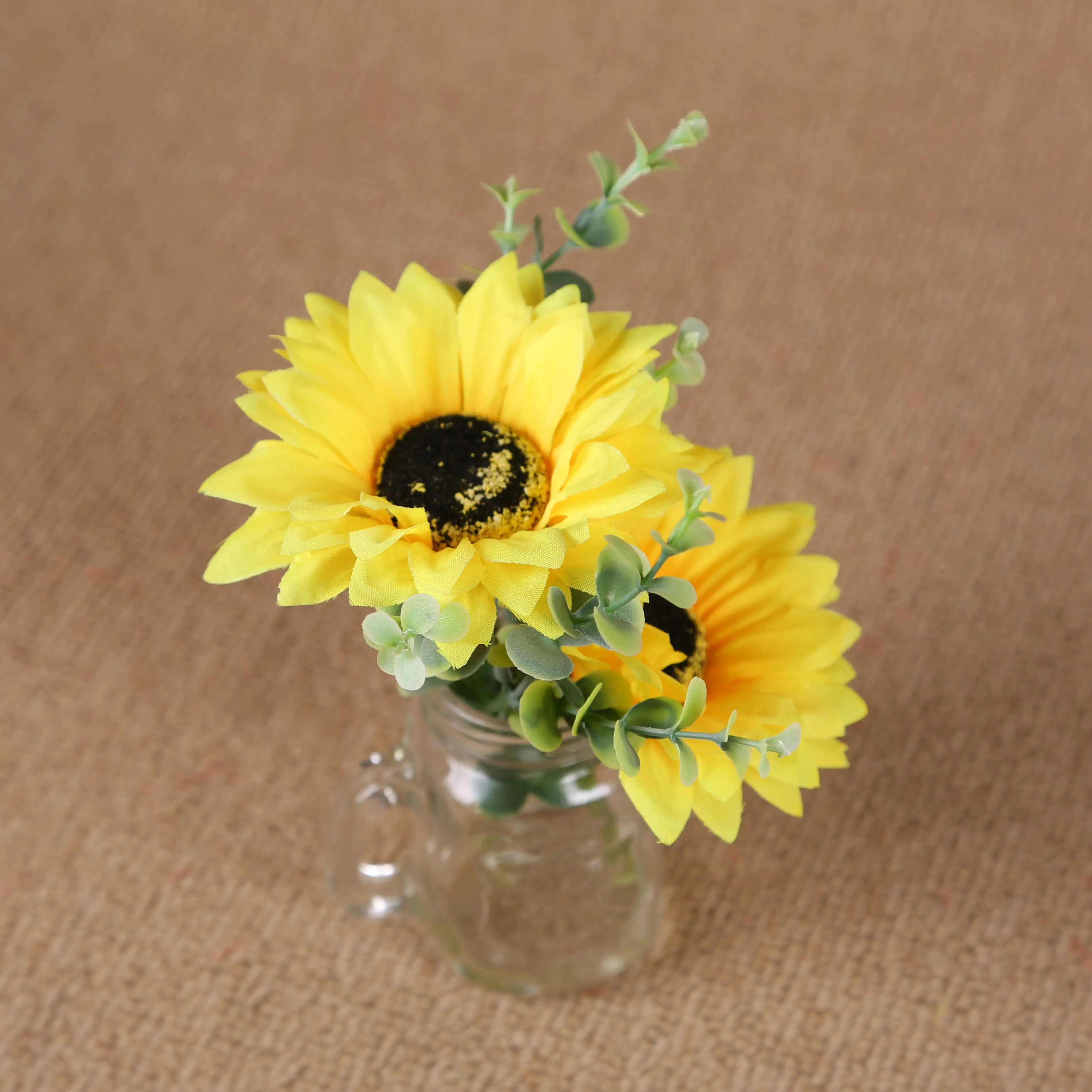Artificial sunflower silk flores artificiales for wedding hall decorations