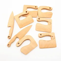 Производители поставляют Детские кухонные инструменты деревянные ножи для резки фруктов и овощей детские деревянные ножи игрушки «сделай сам»