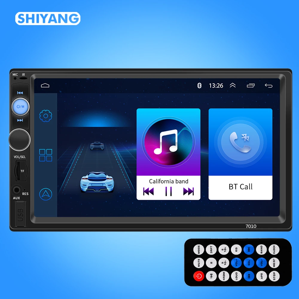 BT call hands-free radio audio 7-inch display reversing image gift rearview camera 12V car mp5 player