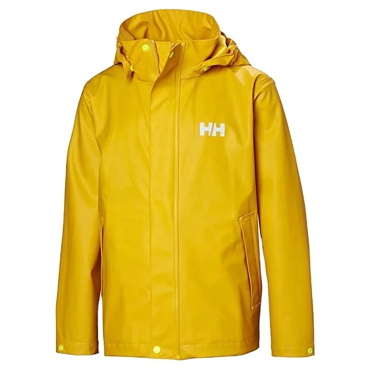 
Fashion raincoat high quality casual raincoat yellow pu raincoat 