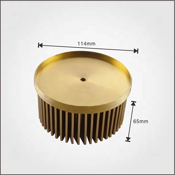 Custom LED High Performance Round COB Lighting Pin Fin Cold Forged Heatsink Aluminum