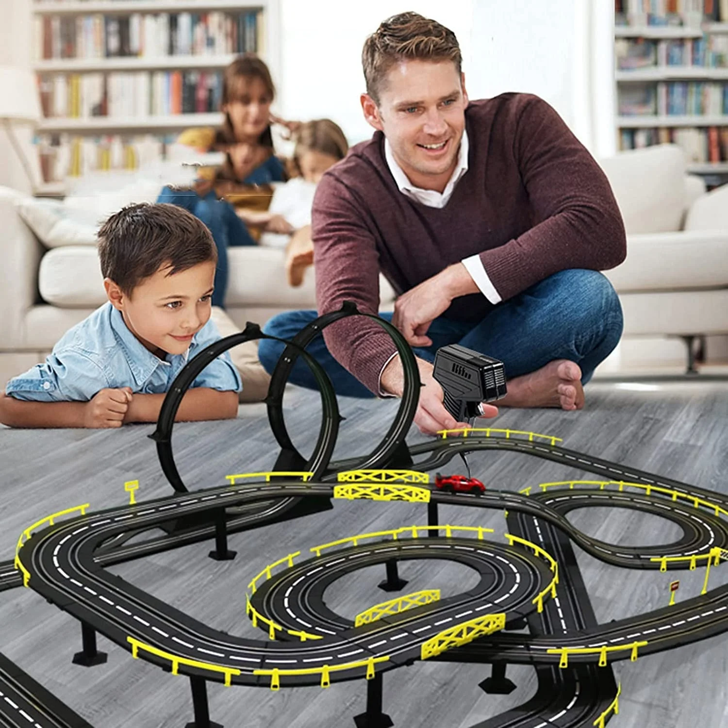 2023 Hot Selling  Super Race Track Toy Car For Boys Electric Vehicle Slot Toys Dual Racing Car 12.7 Meters Long Tracks