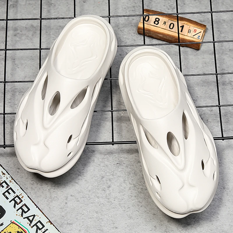 Unique Designer Party Outdoor Beach White Clogs Shoes For Men Cloggs Breathebles Garden Shoes Men Foam Runner Brown
