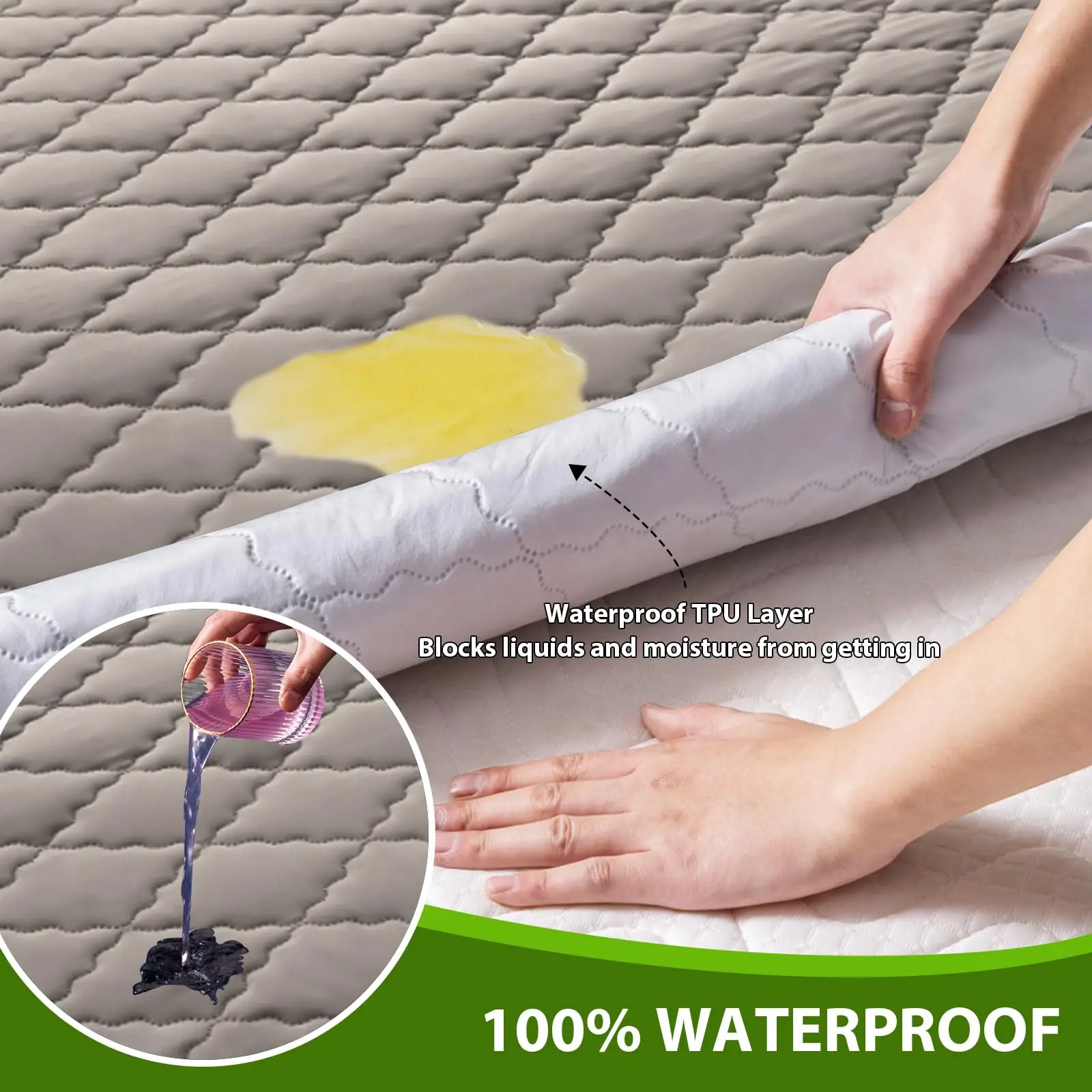 YK Zippered Breathable Waterproof Anti Bed Bug Mattress Encasement Protector