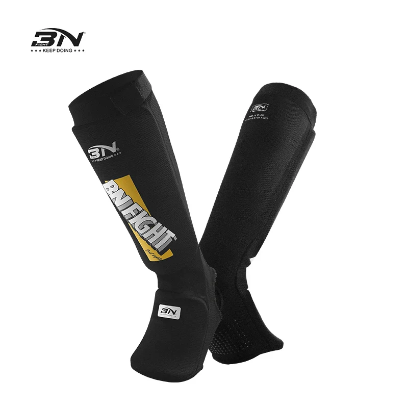 BN UFC Cotton Shinguard Leg Protector Boxing Training Muay Thai Soft Shin Guards for Muay Thai KickBoxing Martial Arts Training