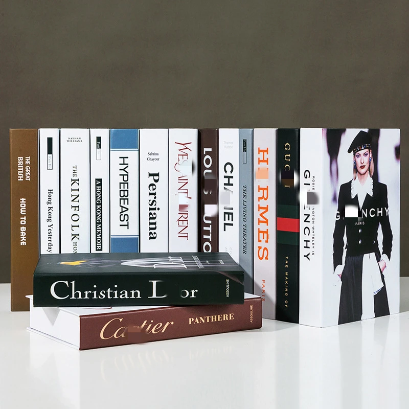 Современная имитация модной книги в твердом переплете для демонстрации мебели выставочный зал украшение