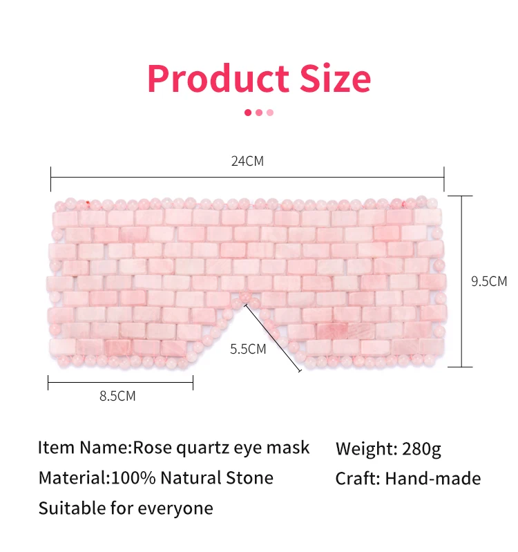 Factory Wholesale Skincare Eye Massage Beauty Tool Natural Stone Rose Quartz