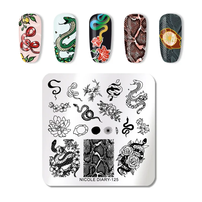 Lootaan 2021 Private label Brand Nail Art Stamping kit Metal Plates Individual With Stamper