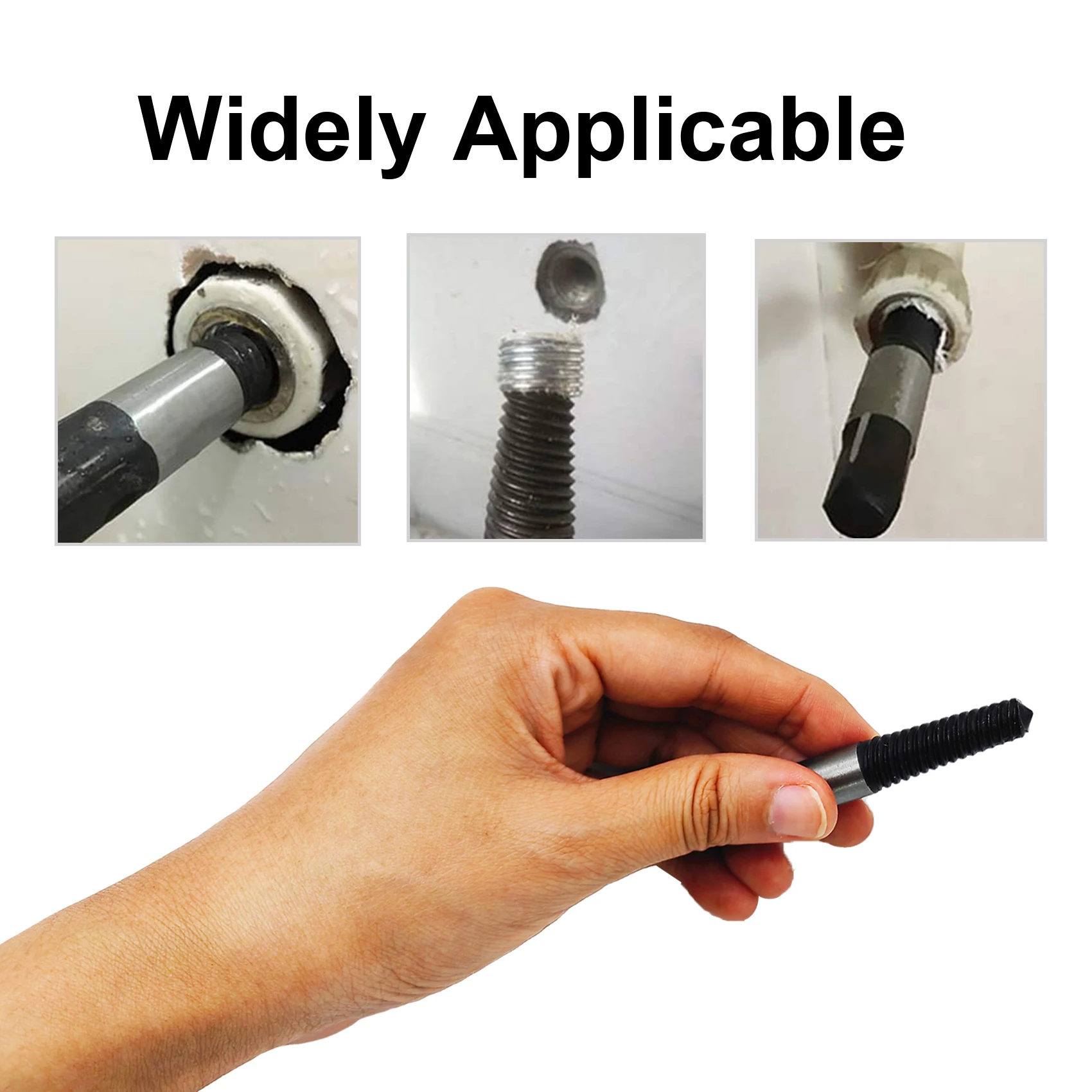 SUGETOOLS 8pcs Damaged Screw Extractor Sets 4-24mm Broken Screw Remover Tool with Storage Box