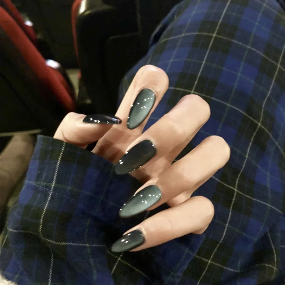 press on nail packaging box custom Full Cover False Nail Artificial Nails Fashion beauty French Tip Gel  Artificial fingernails