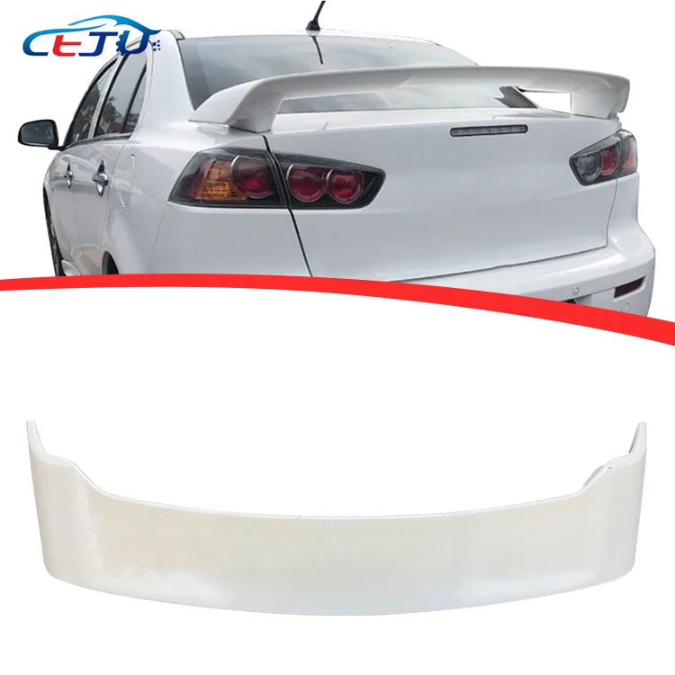 Car Accessories Carbon Fiber Rear Roof Wing Car Rear Trunk Boot Lip Spoiler Wing Cover For Mitsubishi Lancer EX