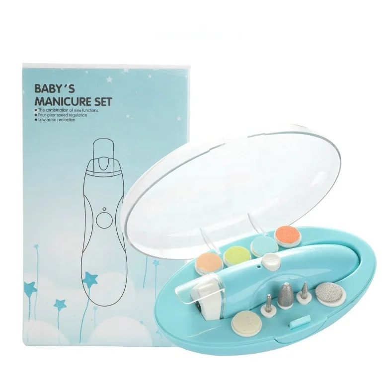 Wholesale electric baby nail clipper safe kids nail cutter usb charge LED light baby nail trimmer kit