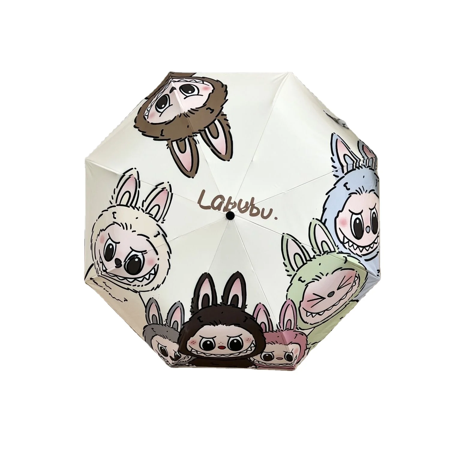 Automatic folding bubble mart umbrella cute labubu Fully automatic umbrella Uv protection sunscreen umbrella