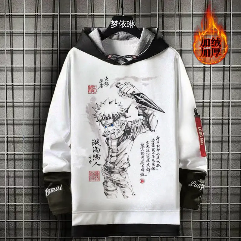 anime narutos one piece hoodies Autumn winter season clothing warm color-proof hoodies