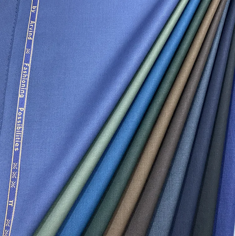 Fashionable Soft Plain High Quality Wholesale TR Polyester Rayon Mens Suiting Fabric