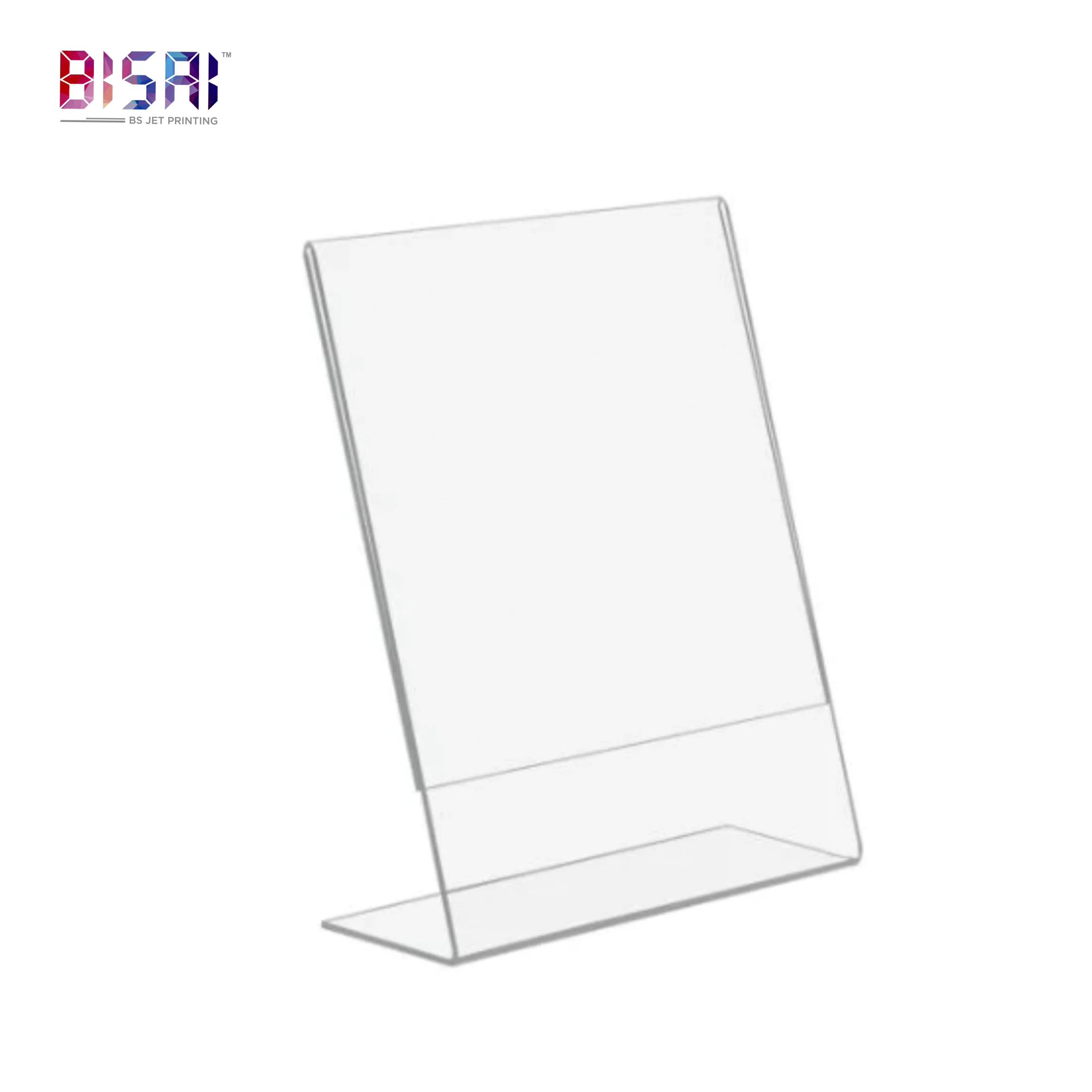 Wholesale frosted gold desk signs holder custom transparent a3 a4 a5 acrylic sign holder