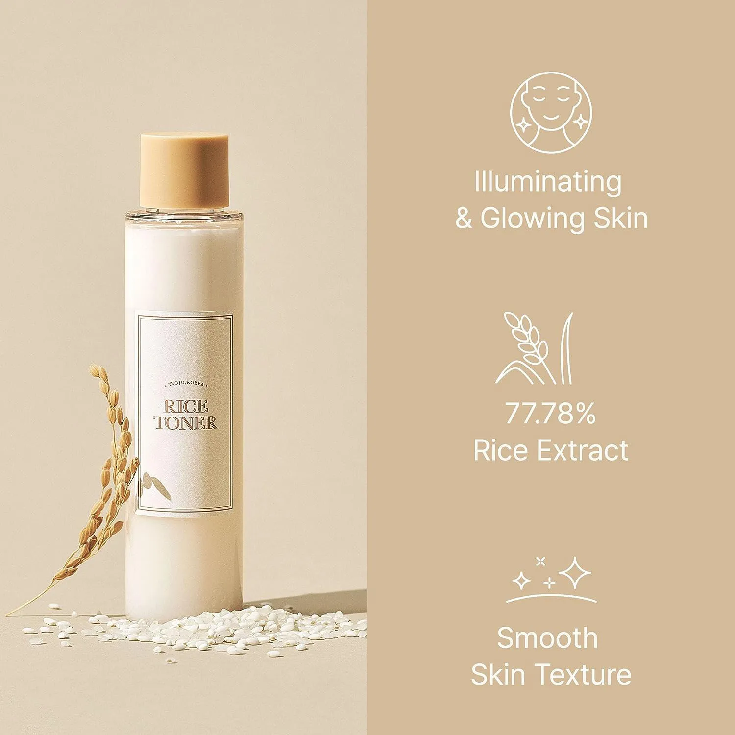 Korean Natural Organic Skin Care Rice Toner Glow Essence  Rice Water Face Toner 5.07 fl oz Rice Face Toner