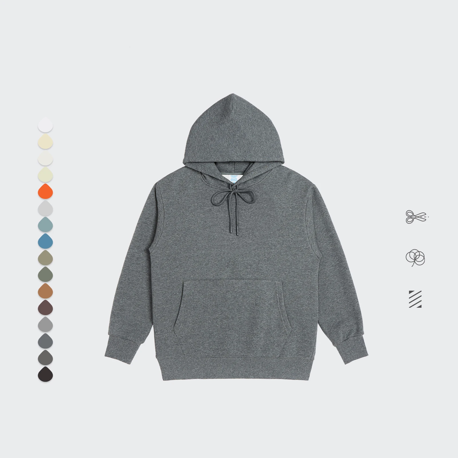 2022 Winter Mens Thick Fleece Hoodies Hip Hop Pure Hoodies Thick Velvet Fabrics Winter Hoodies