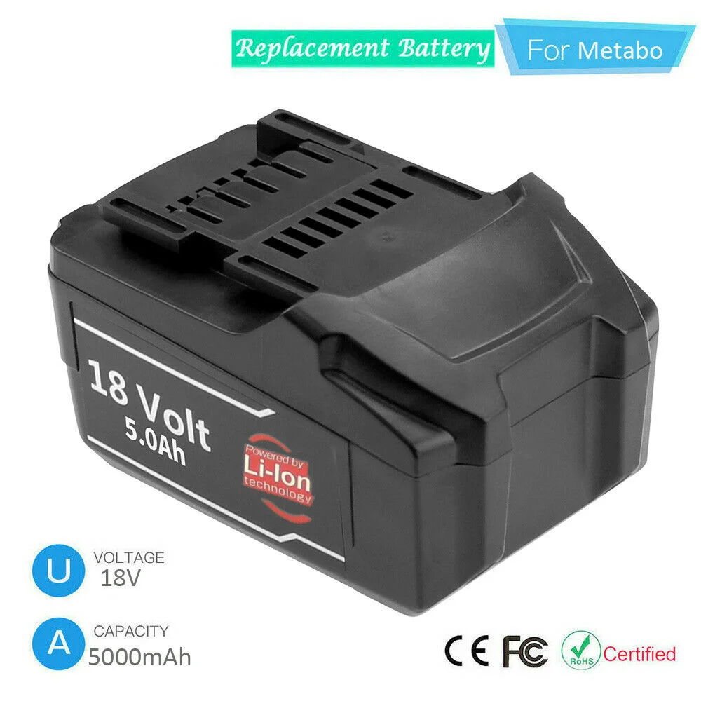 Батареи електричюеского инструмента для metabos 18V 3.0Ah 4.0Ah 5.0Ah 6.0Ah литий-ионный аккумулятор MTB18B обратитесь 625027000