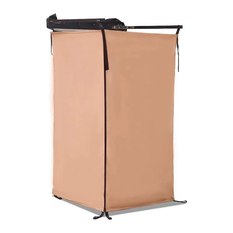 Factory Outdoor Portable Pop-Up Mobile Changing Room Car Side Shower Bath Tent Waterproof Oxford Canvas Aluminum Car Camping