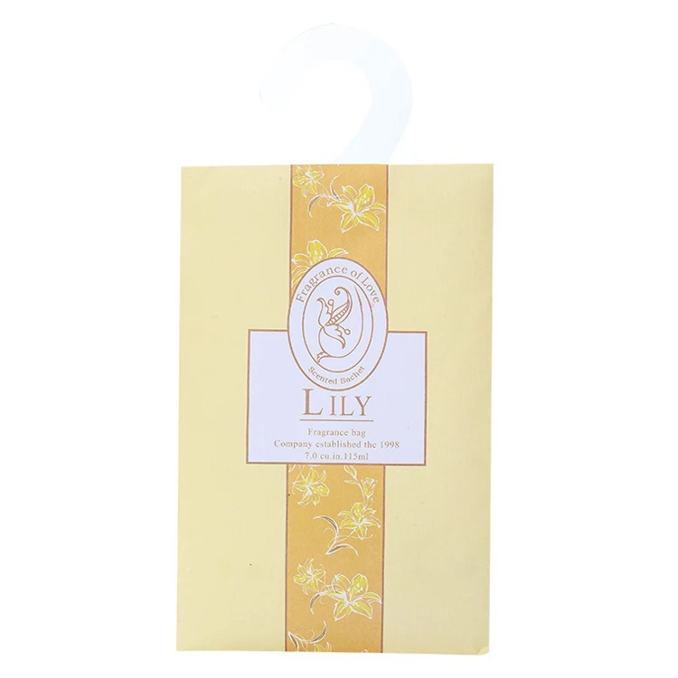 Enjoy Everyday Wholesale Luxury Home Fragrance Wardrobe Closet Hanging Perfume Plastic Hook Scented Paper Sachet