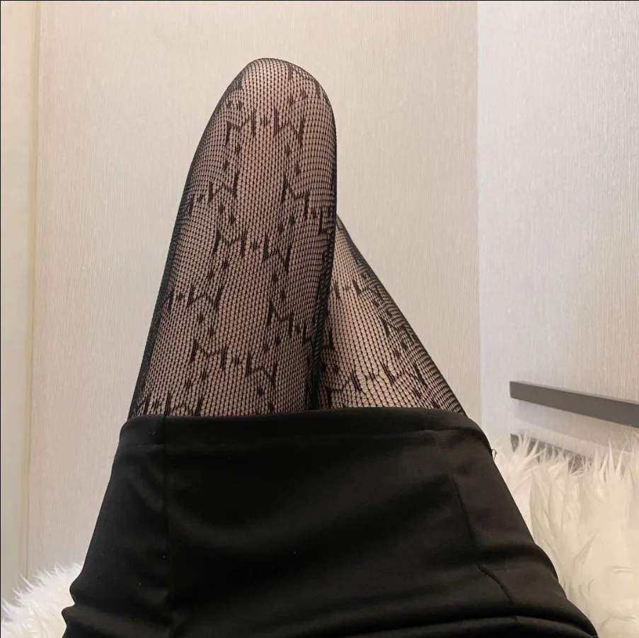YS-T1208 Punk Stretch Pantyhose Sexy Stay up Thigh High Tights Fishnet Mesh Stockings for Women Accessories Print Skull Free