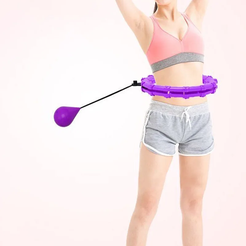 Регулируемое съемное утяжеленное умное фитнес-кольцо для похудения или хула-обруч для фитнеса для взрослых и детей, 24 детали