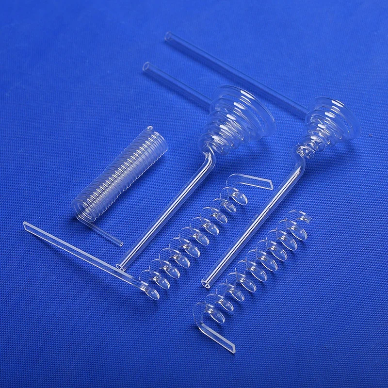 High temperature resistant quartz glass spiral tube