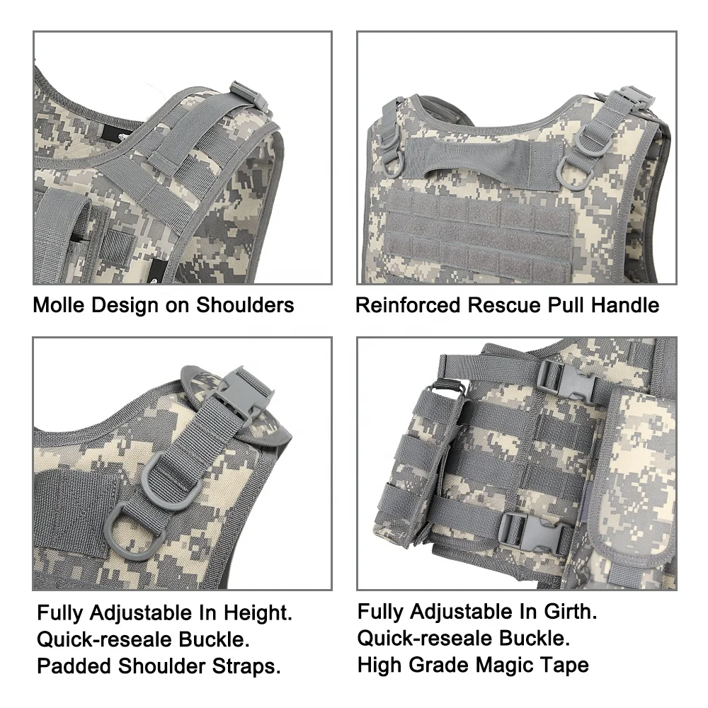 KMS Hot Sale Wholesale Adjustable Security Guard Tactical Outdoor CS Game Canvas Utility belt Tactical Camouflage Vest