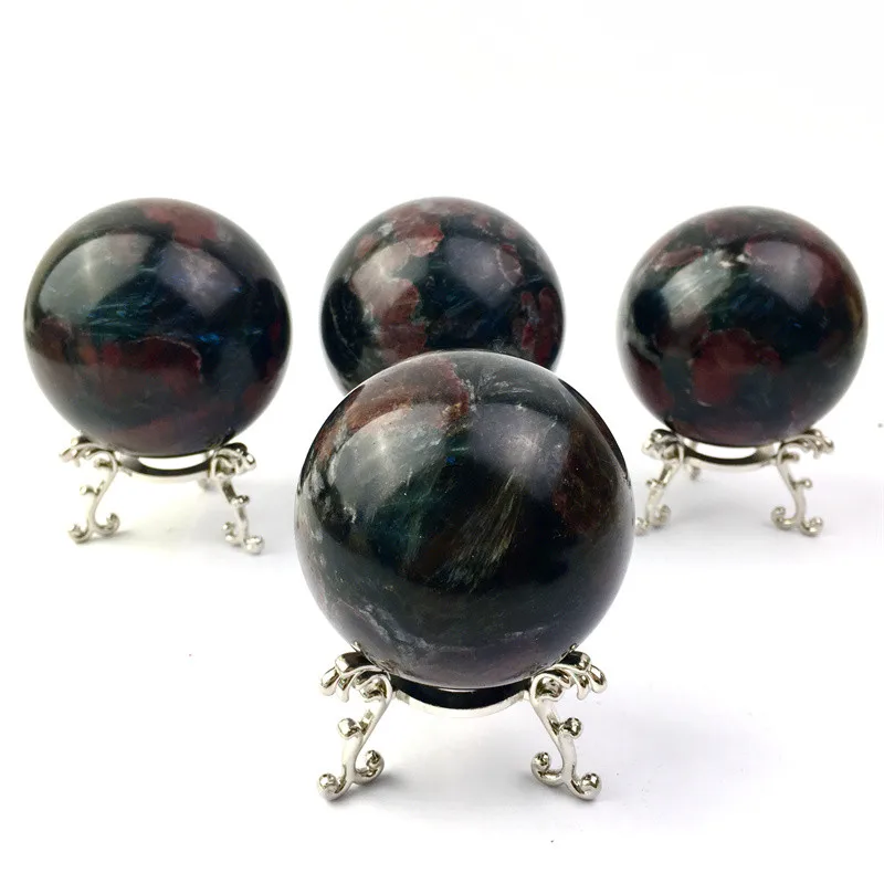 Wholesale natural Astrophyllite Crystal Spheres Fireworks Gemstone Balls For Fengshui