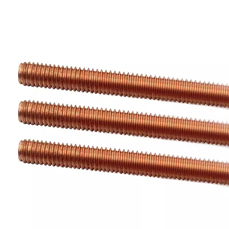 Full Thread Double Headed Purple Copper Threaded Screw/red Copper Copper Threaded Rod/T2 Purple Copper Threaded Rod M6M8M10M12
