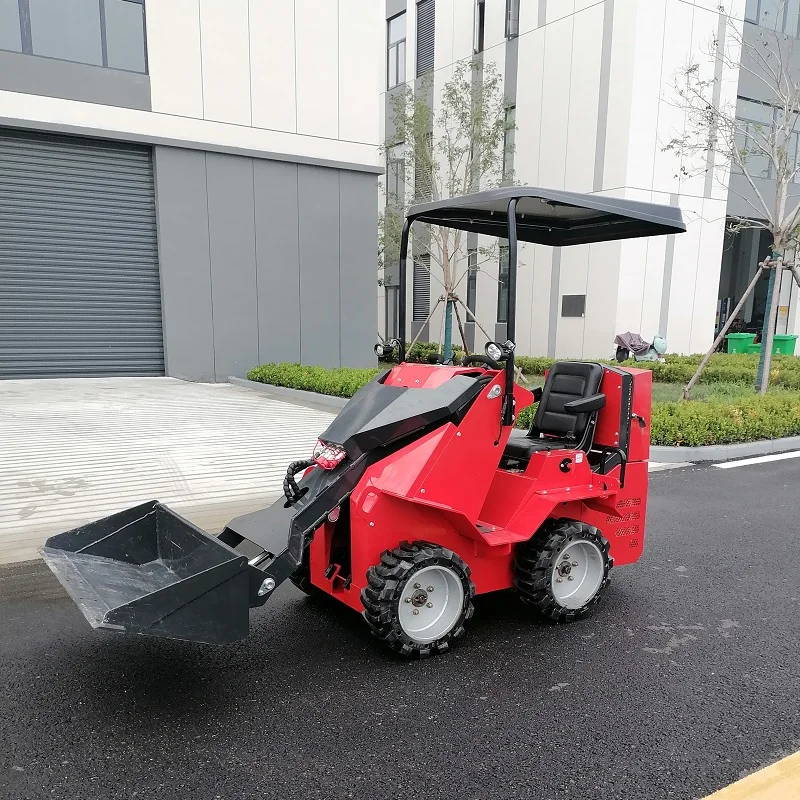 TOHO Mini Earth-moving Loader Skid Steer Machinery Tractor With Multiple Attachment 4x4 Small Skid Steer Loader