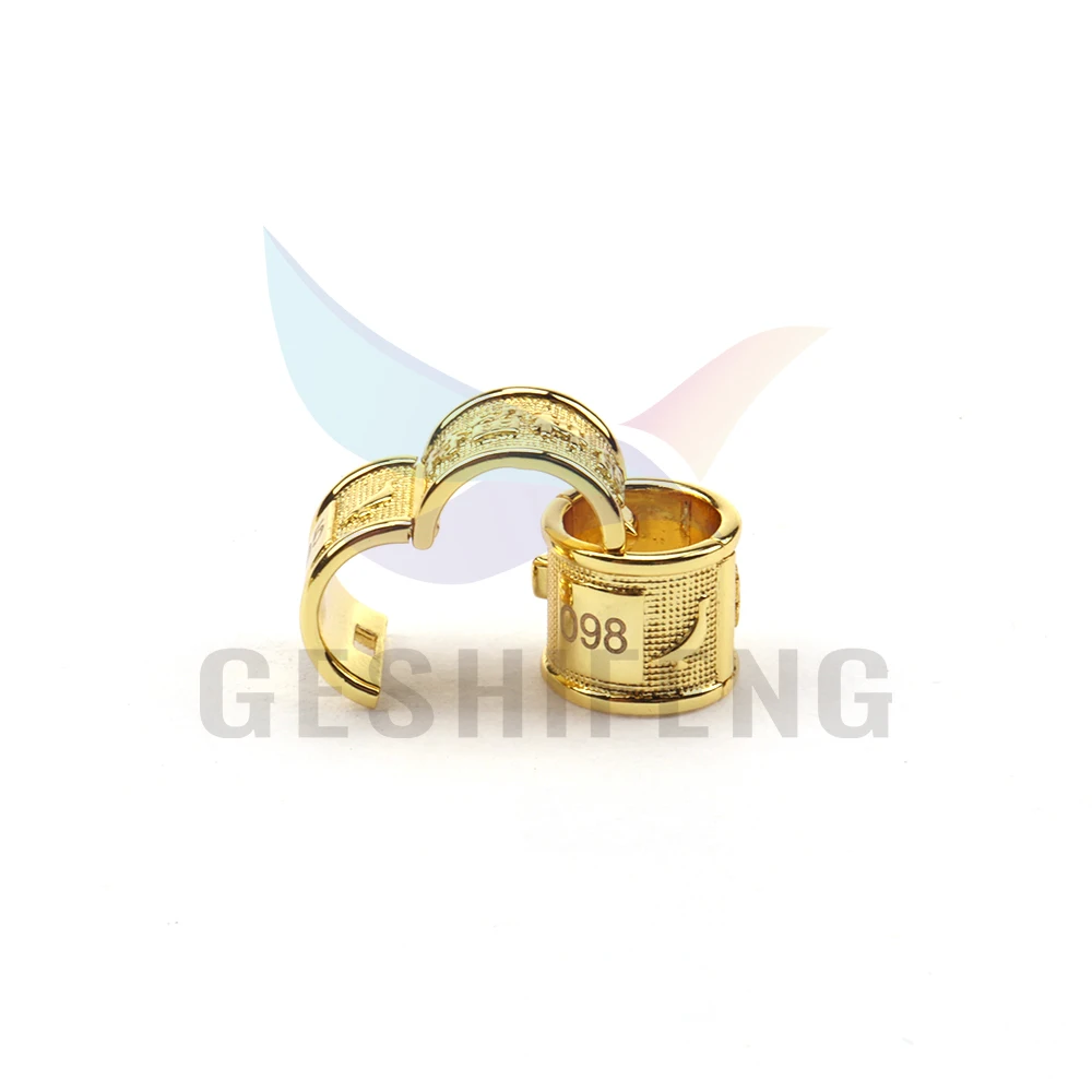 Pigeon Leg Rings 8mm Open Private Pigeon Ring Outdoor Canary Copper Bands Foot Birds Leg Ring for Finches